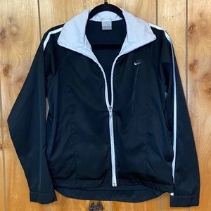 Unisex Black & White ZipUp Track Jacket Small